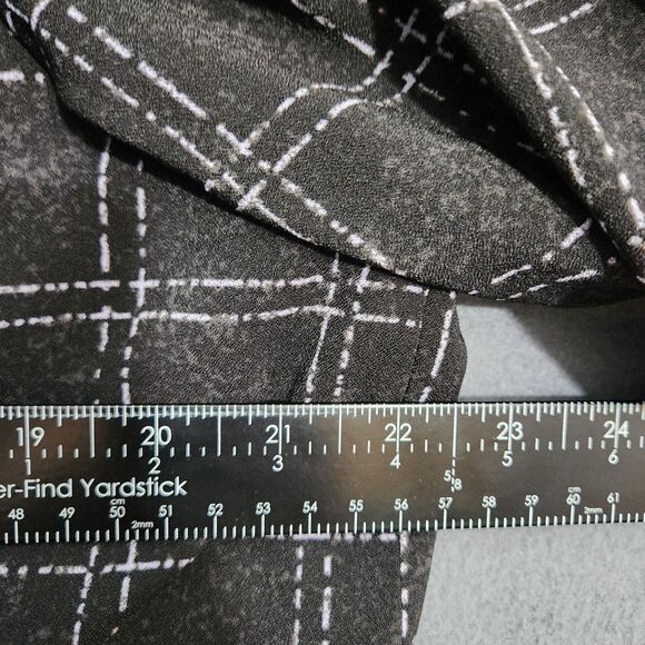 Torrid Crop Blazer Womens 3X Crepe Black Plaid Ruched Sleeve Open Front Witchy - Picture 11 of 12